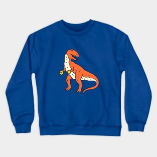 orange dinosaur boxer Crewneck Sweatshirt